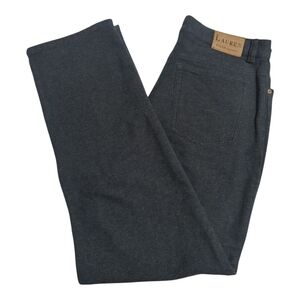 Lauren Ralph Lauren Dark Grey Knit Denim Straight 5 Pocket Style